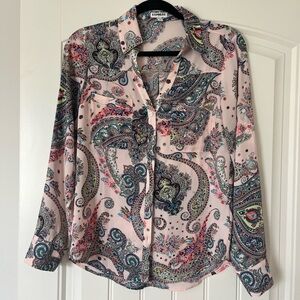 Express summer button-up blouse. Size small.